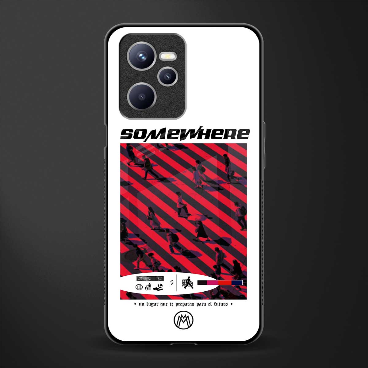 somewhere on the planet glass case for realme c35 image