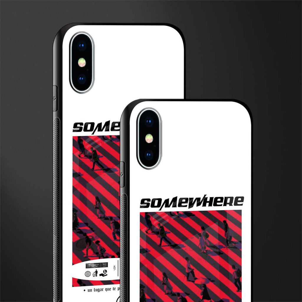 somewhere on the planet glass case for iphone xs image-2