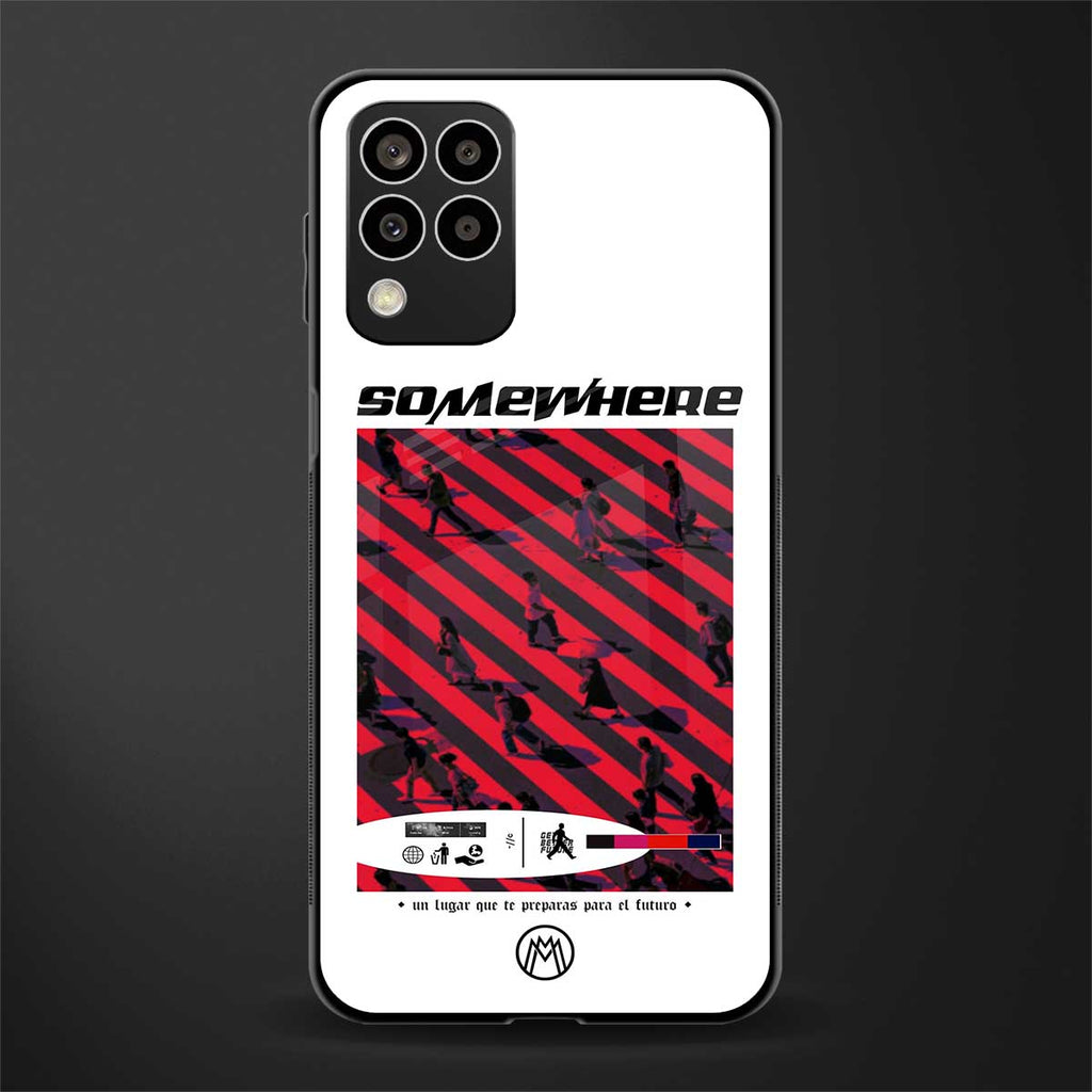 somewhere on the planet back phone cover | glass case for samsung galaxy m33 5g