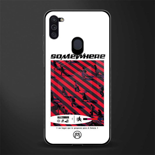 somewhere on the planet glass case for samsung galaxy m11 image