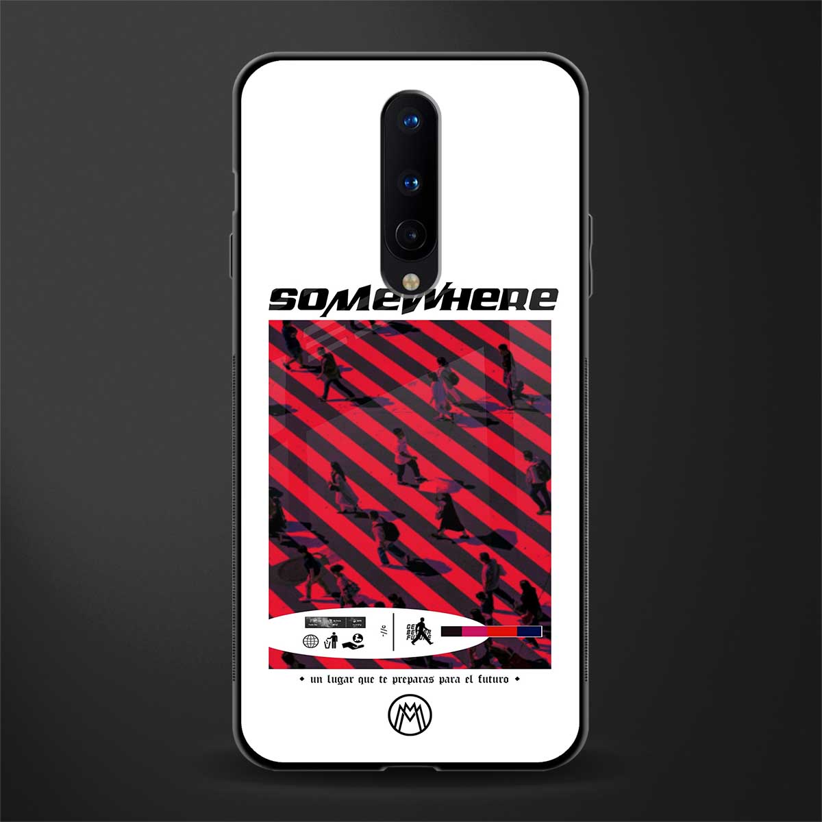 somewhere on the planet glass case for oneplus 8 image
