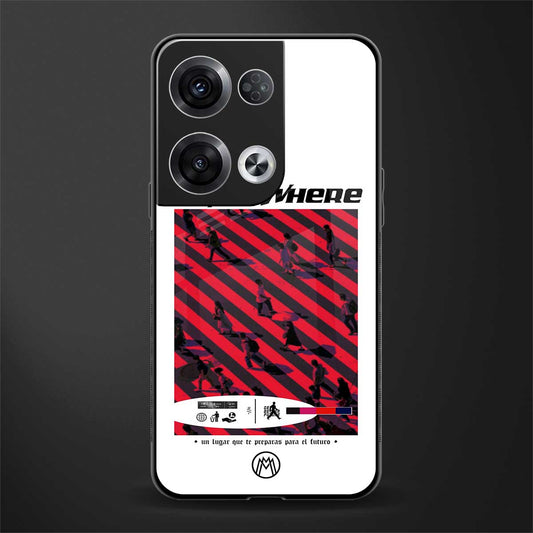 somewhere on the planet back phone cover | glass case for oppo reno 8