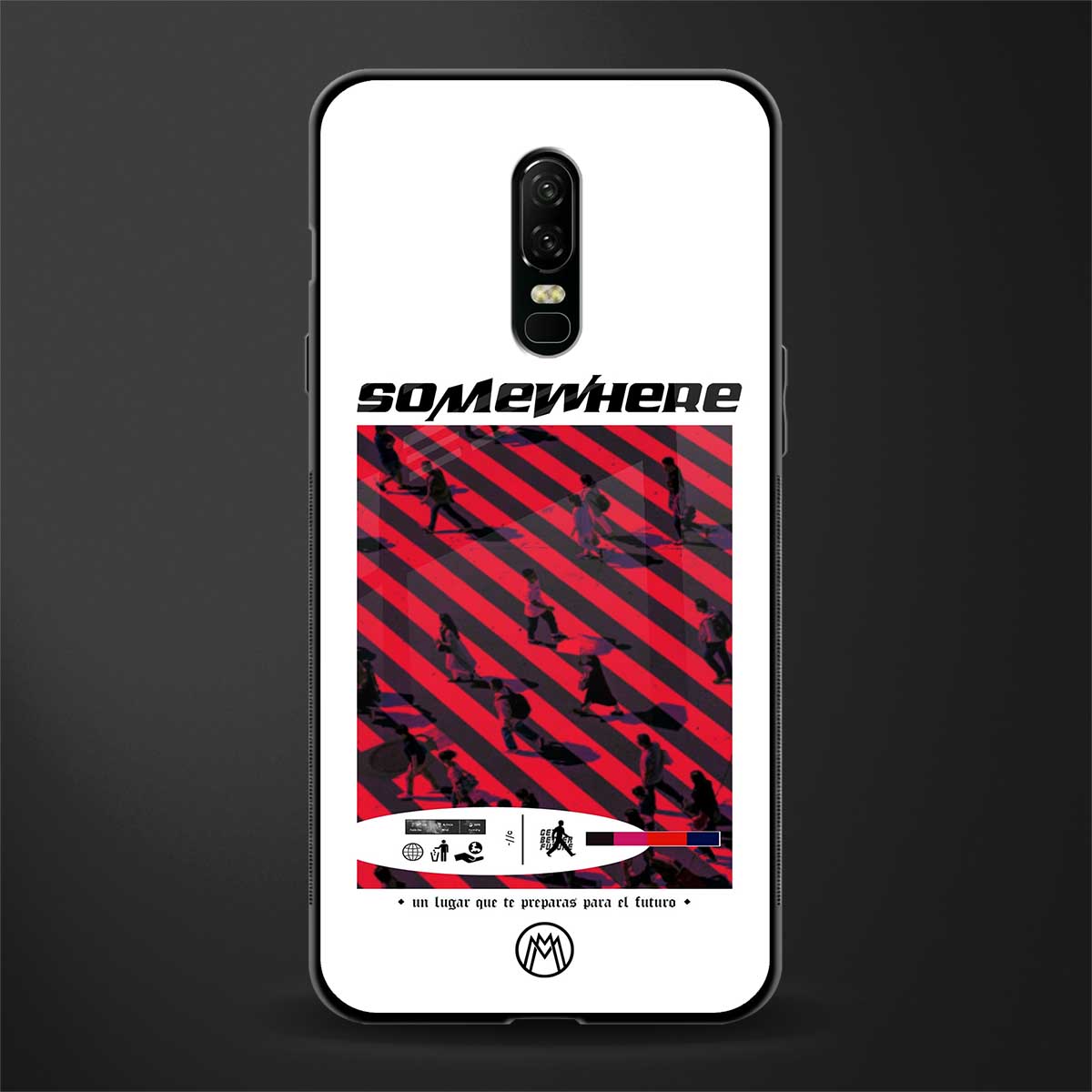somewhere on the planet glass case for oneplus 6 image
