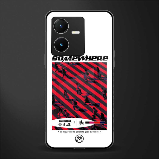 somewhere on the planet back phone cover | glass case for vivo y22