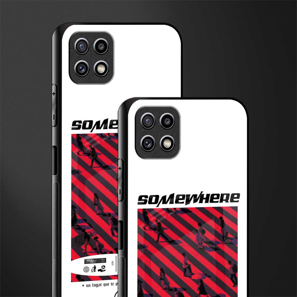 somewhere on the planet back phone cover | glass case for samsung galaxy f42
