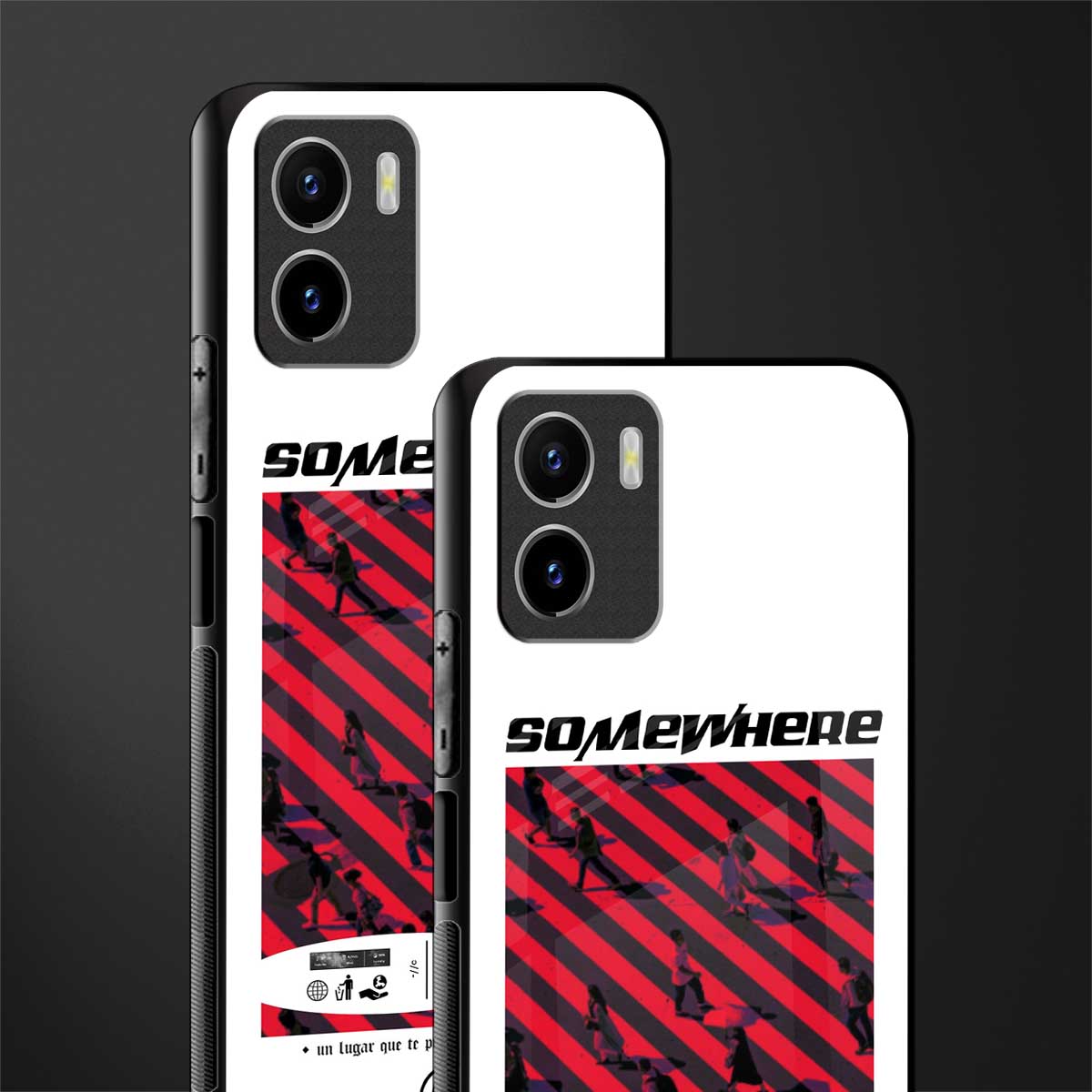 somewhere on the planet back phone cover | glass case for vivo y72