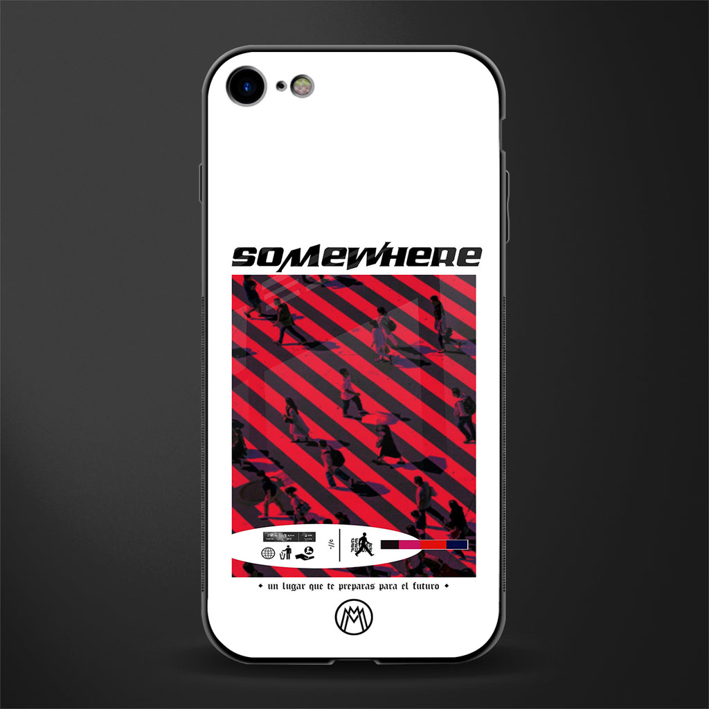 somewhere on the planet glass case for iphone se 2020 image