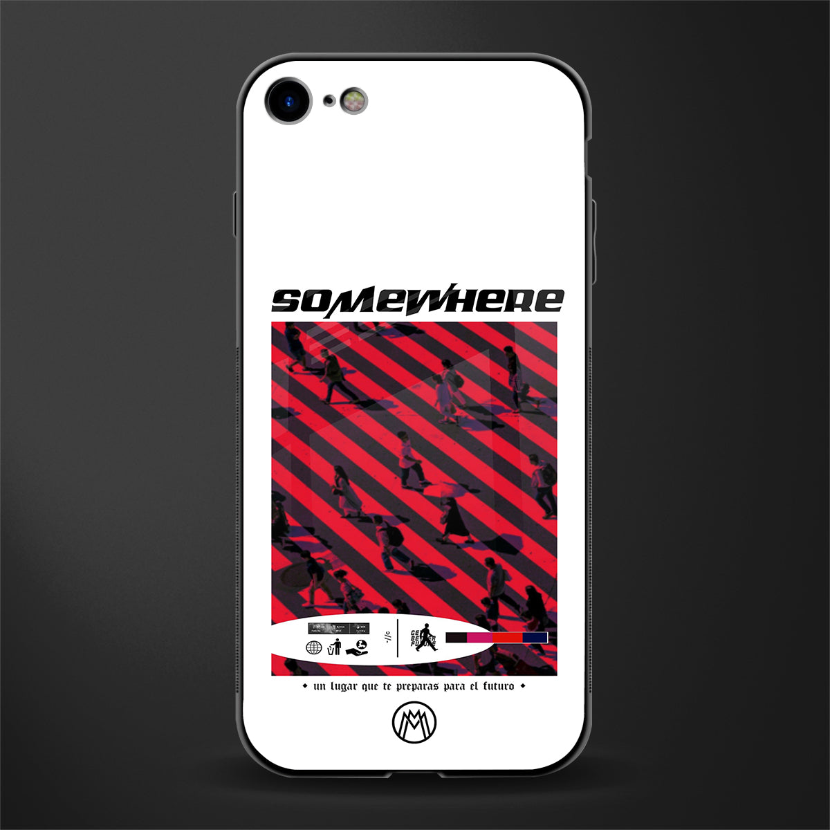somewhere on the planet glass case for iphone se 2020 image