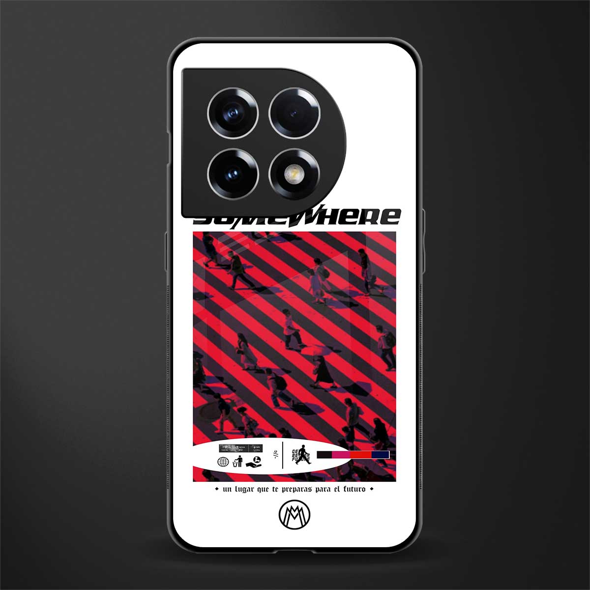 somewhere on the planet back phone cover | glass case for oneplus 11