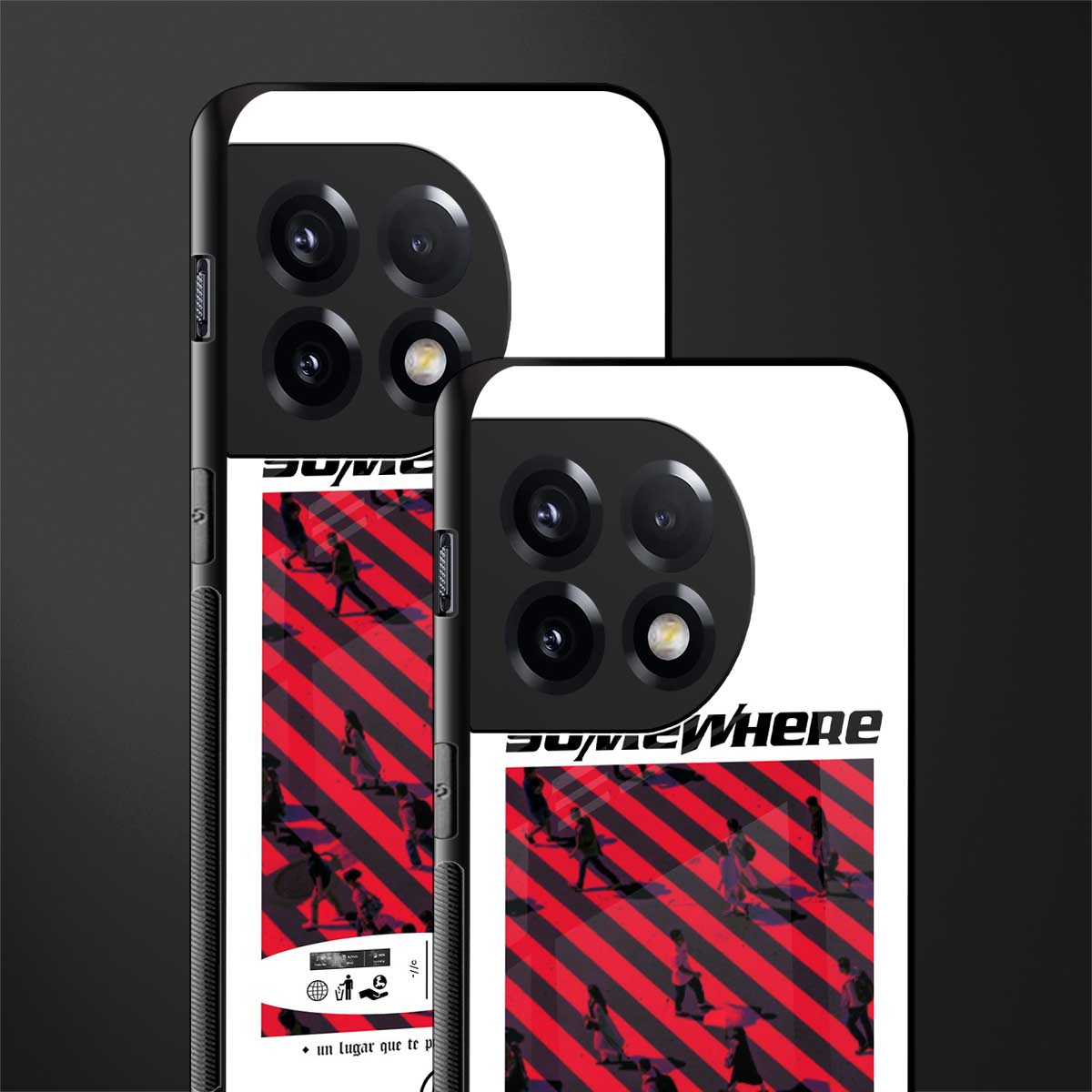 somewhere on the planet back phone cover | glass case for oneplus 11r