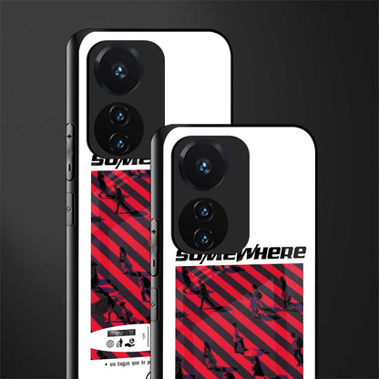 somewhere on the planet back phone cover | glass case for vivo t1 44w 4g