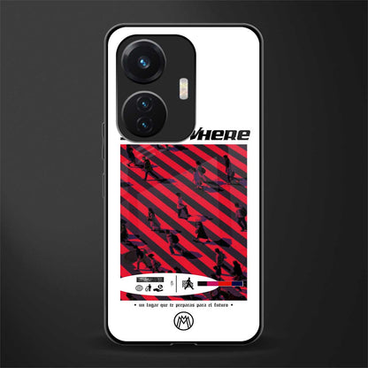 somewhere on the planet back phone cover | glass case for vivo t1 44w 4g