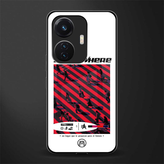 somewhere on the planet back phone cover | glass case for vivo t1 44w 4g