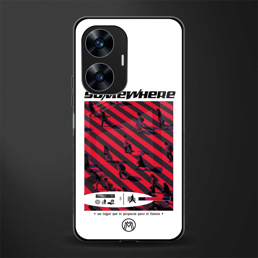 somewhere on the planet back phone cover | glass case for realme c55