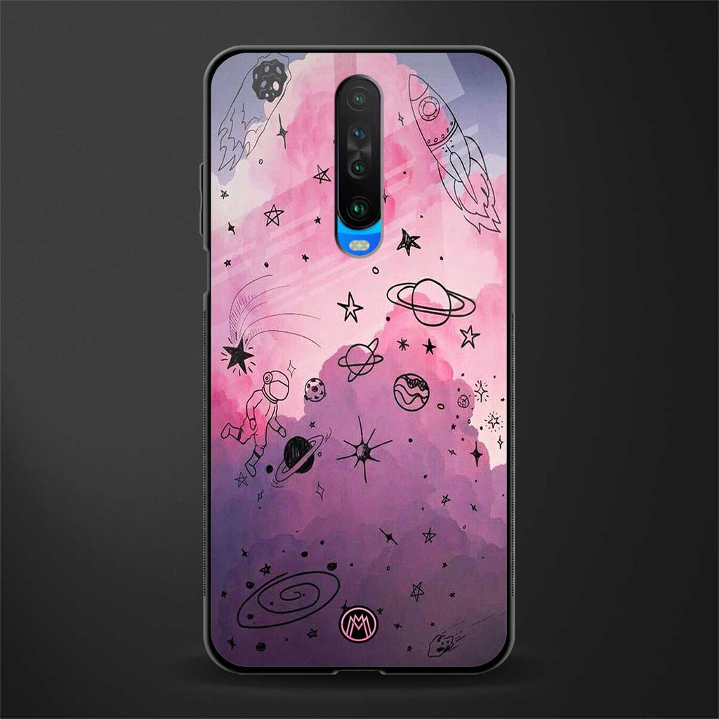 space pink aesthetic glass case for poco x2 image