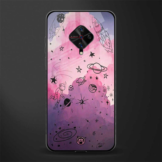 space pink aesthetic glass case for vivo s1 pro image