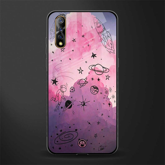 space pink aesthetic glass case for vivo s1 image