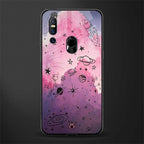 space pink aesthetic glass case for vivo v15 image