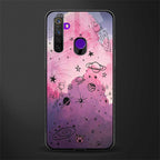 space pink aesthetic glass case for realme 5 image