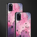 space pink aesthetic glass case for samsung galaxy a31 image-2