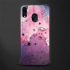 space pink aesthetic glass case for samsung galaxy m10s image