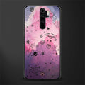 space pink aesthetic glass case for redmi note 8 pro image