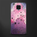space pink aesthetic glass case for redmi note 9 pro max image