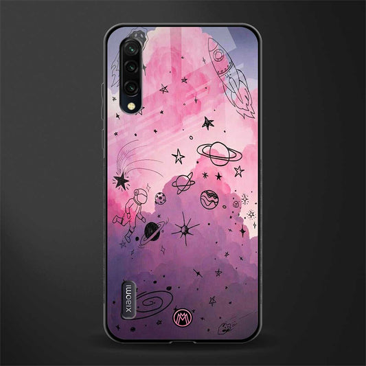 space pink aesthetic glass case for mi a3 redmi a3 image