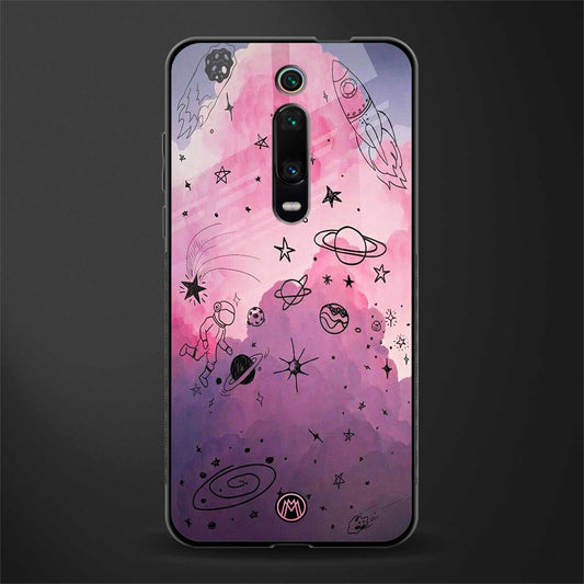 space pink aesthetic glass case for redmi k20 image