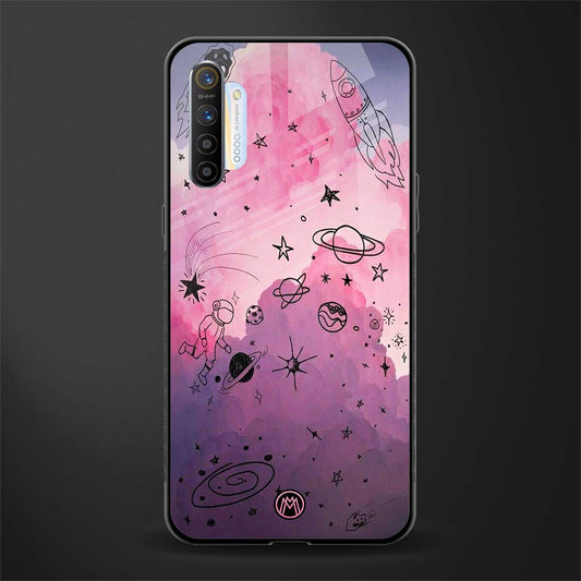 space pink aesthetic glass case for realme x2 image