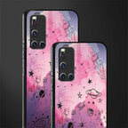 space pink aesthetic glass case for vivo v19 image-2