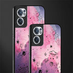 space pink aesthetic glass case for oneplus nord ce 2 5g image-2