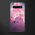 space pink aesthetic glass case for samsung galaxy s10 plus image