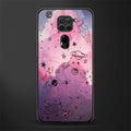 space pink aesthetic glass case for redmi note 9 image
