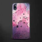 space pink aesthetic glass case for vivo y1s without fingerprint image