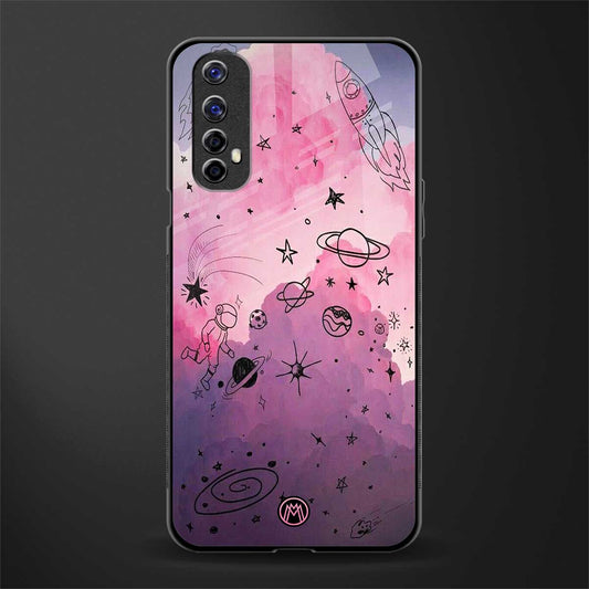 space pink aesthetic glass case for realme 7 image