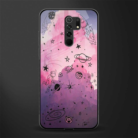 space pink aesthetic glass case for poco m2 reloaded image