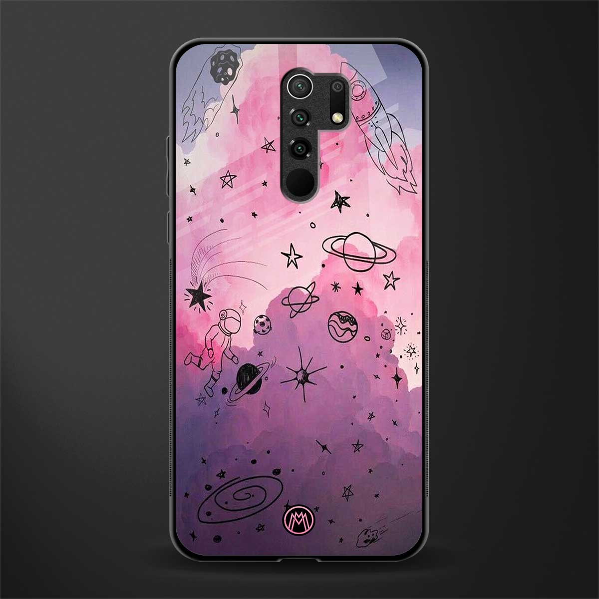 space pink aesthetic glass case for poco m2 image