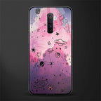 space pink aesthetic glass case for realme x2 pro image