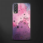 space pink aesthetic glass case for vivo y20i vivo y20t image