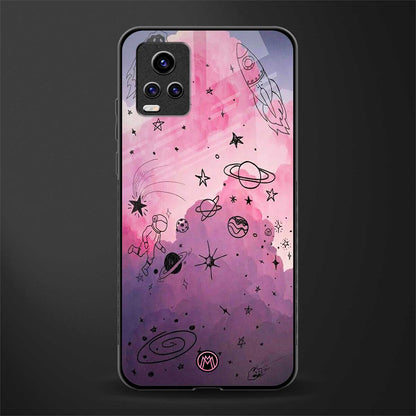 space pink aesthetic glass case for vivo v20 image