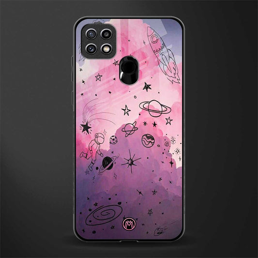space pink aesthetic glass case for oppo a15s image