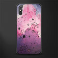 space pink aesthetic glass case for redmi 9a image
