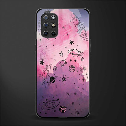 space pink aesthetic glass case for oneplus 8t image