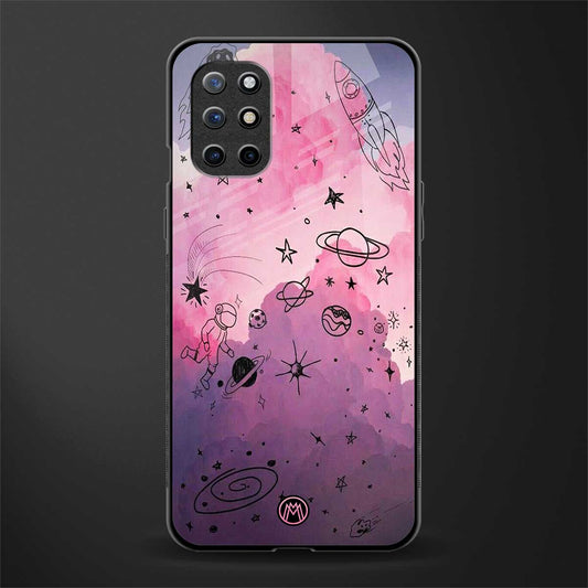 space pink aesthetic glass case for oneplus 8t image