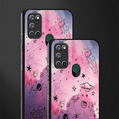 space pink aesthetic glass case for realme 7i image-2