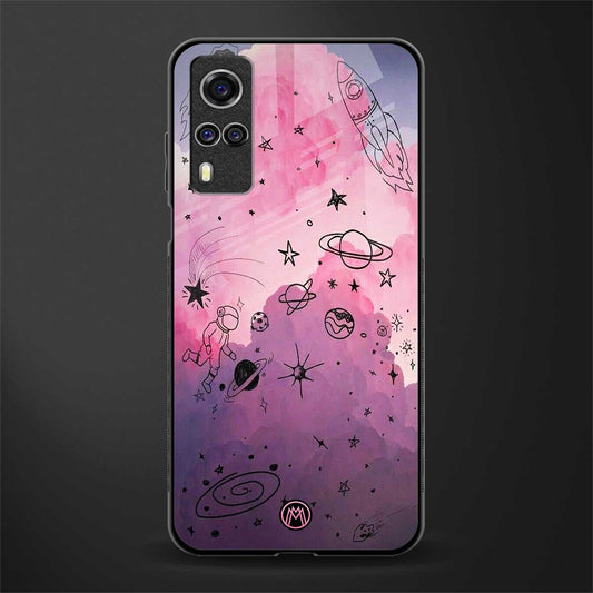 space pink aesthetic glass case for vivo y31 image