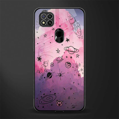 space pink aesthetic glass case for poco c31 image