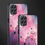 space pink aesthetic glass case for samsung galaxy f62 image-2