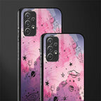 space pink aesthetic glass case for samsung galaxy a32 4g image-2